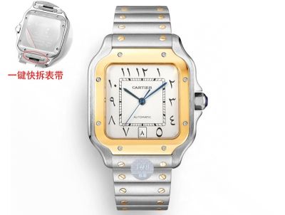 THB Factory Cartier Santos Middle East Version Tape Rose / Gold Steel Case Diameter 39.8mm watch